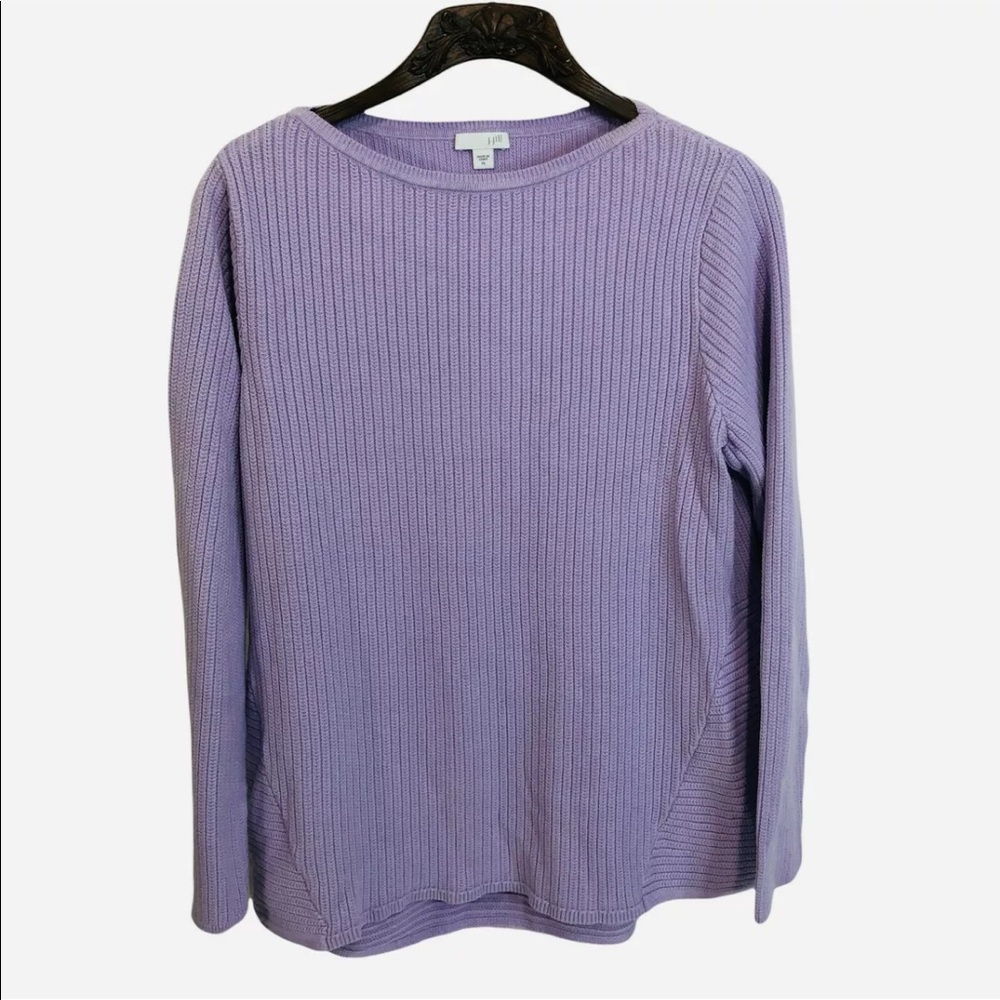 J Jill lavender purple light knit sweater XL